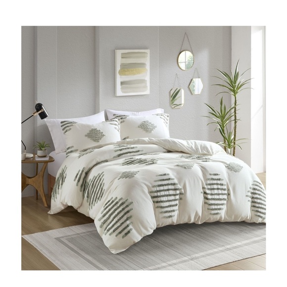 INK+IVY Tahli 3-piece cotton blend Chenille Cover Set - Picture 1 of 3